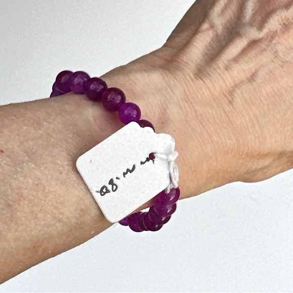 Genuine 83.00 Cts Onyx Stretchable Bracelet - Picture 5 of 14